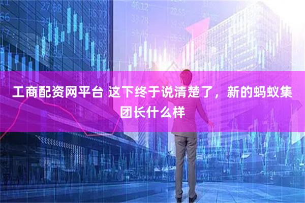 工商配资网平台 这下终于说清楚了，新的蚂蚁集团长什么样